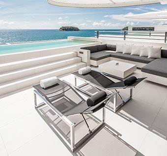 luxury sun loungers
